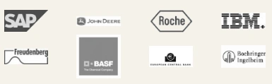 Bestätigte erfolgreiche Zusammenarbeit mit European Central Bank, Roche, BASF, Freudenberg, John Deere, SAP, Boehringer Ingelheim und anderen